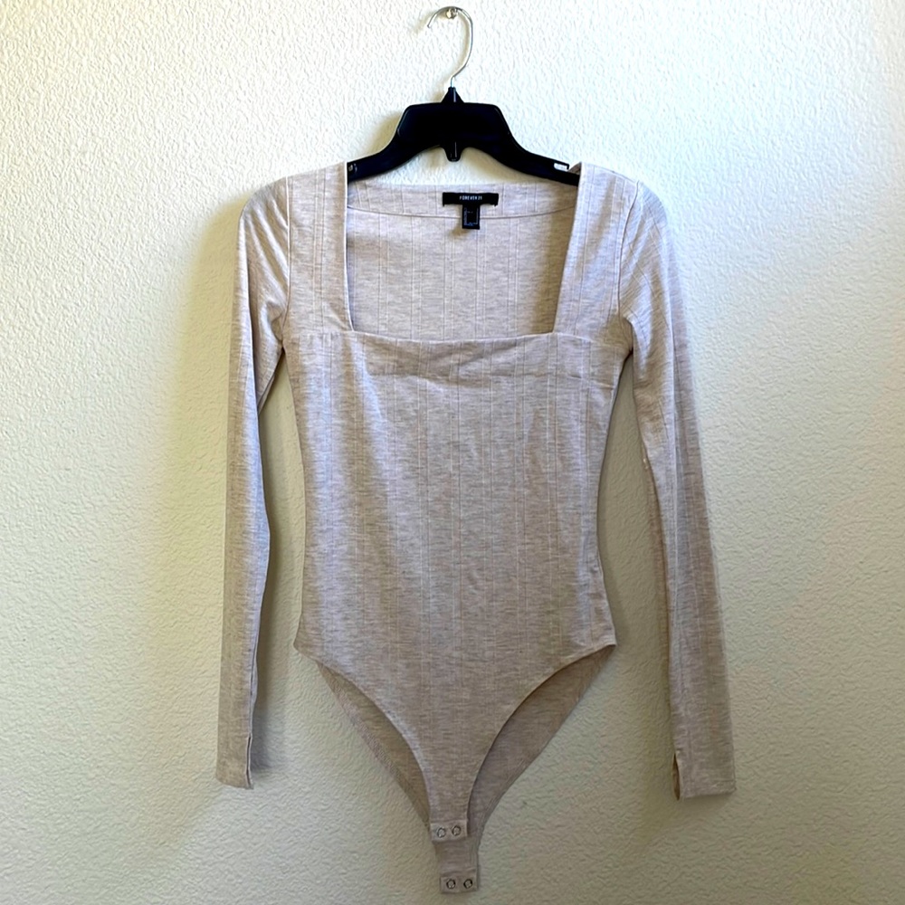 Long sleeve square neck bodysuit